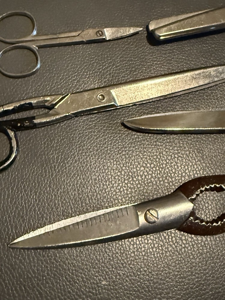 Vintage Scissors Lot Wiss Sta Sharp Pinking Shears