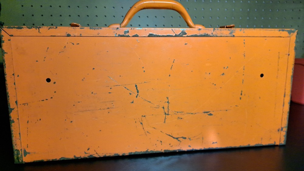 Black & Decker cut saw Orange tool box Vintage box only