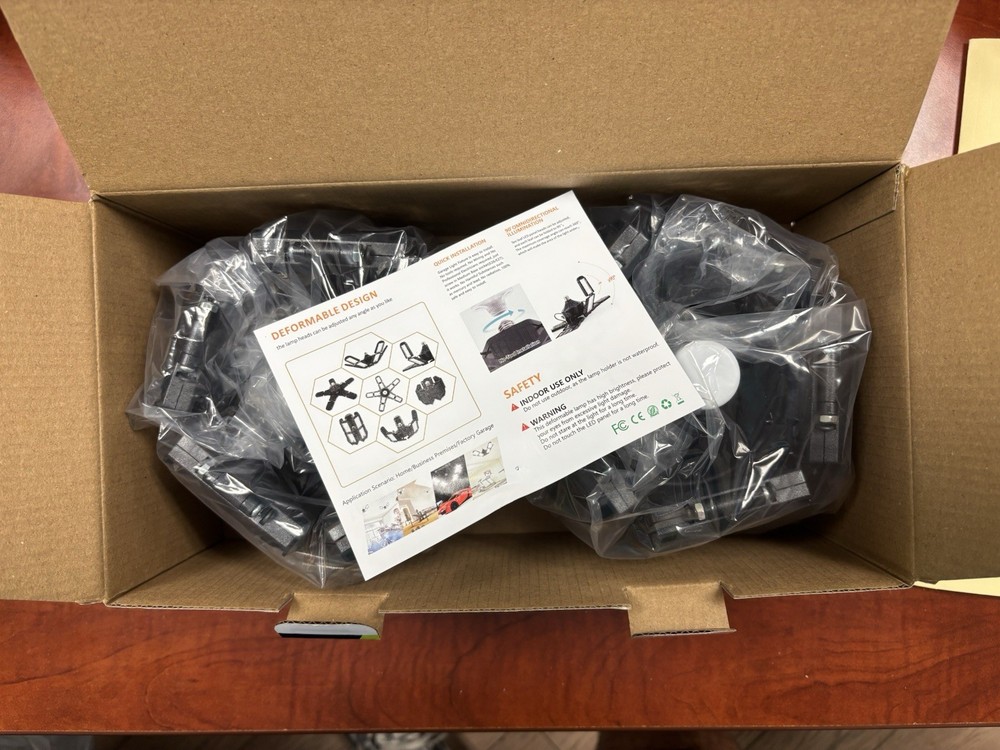 2-Pack LED 180W, 36000LM Garage Ceiling Lights