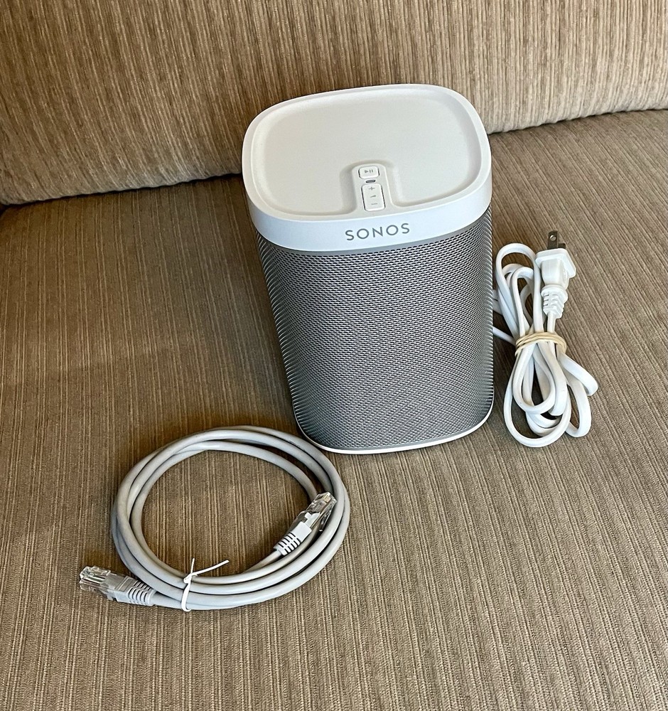 Sonos PLAY 1 Ethernet Wi-Fi Streaming Compact Wireless  Speaker White TESTED