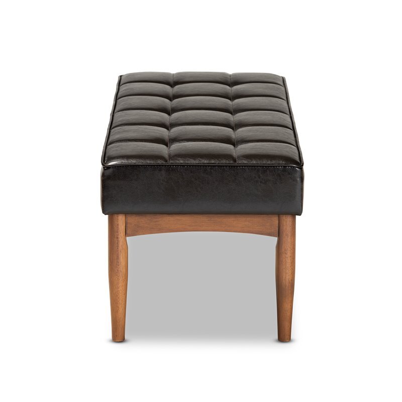 Baxton Studio Sanford Brown Finished Wood Dining Bench