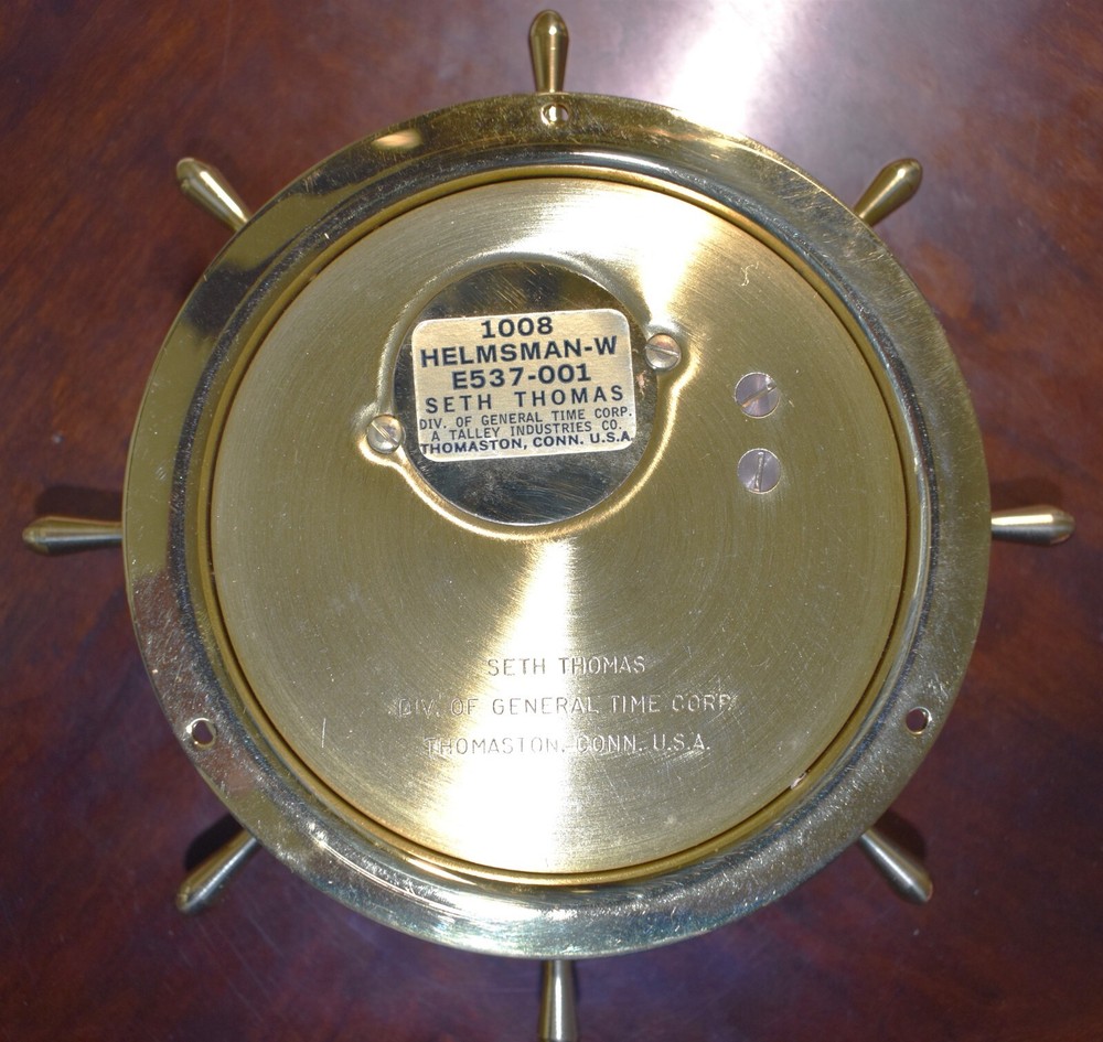 Seth Thomas " Helmsman" Ship's Striking Wheel Clock