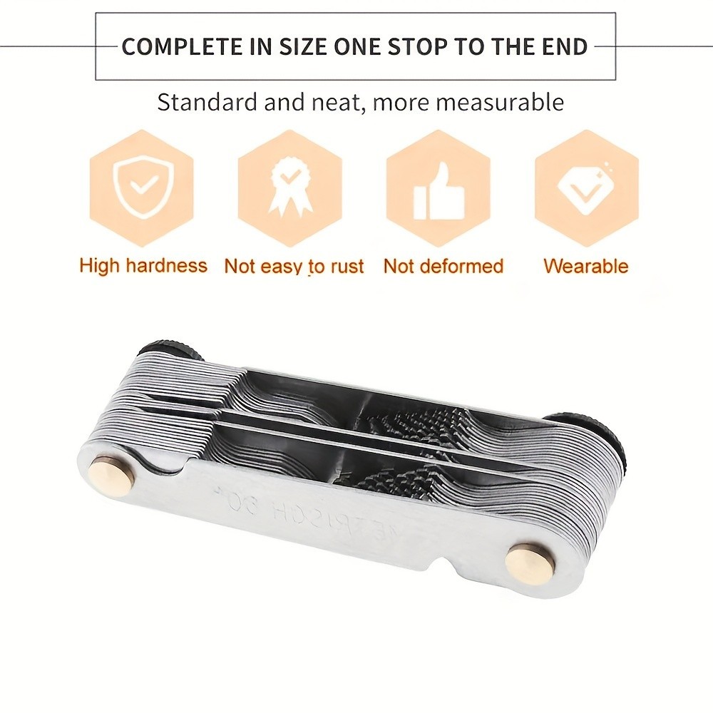 Multi-Size Thread Gauge - Metric & Imperial for Screw Thread Measurement（52pc）