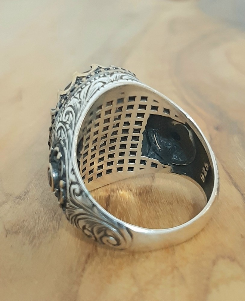 925 SILVER RING Men Solitaire Alexandrite Ring Sterling Man $