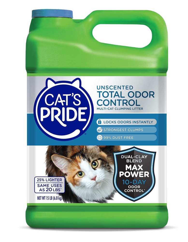 Cat’s Pride Max Power Clumping Hypoallergenic Multi-Cat Litter 15 Pounds, Tot...