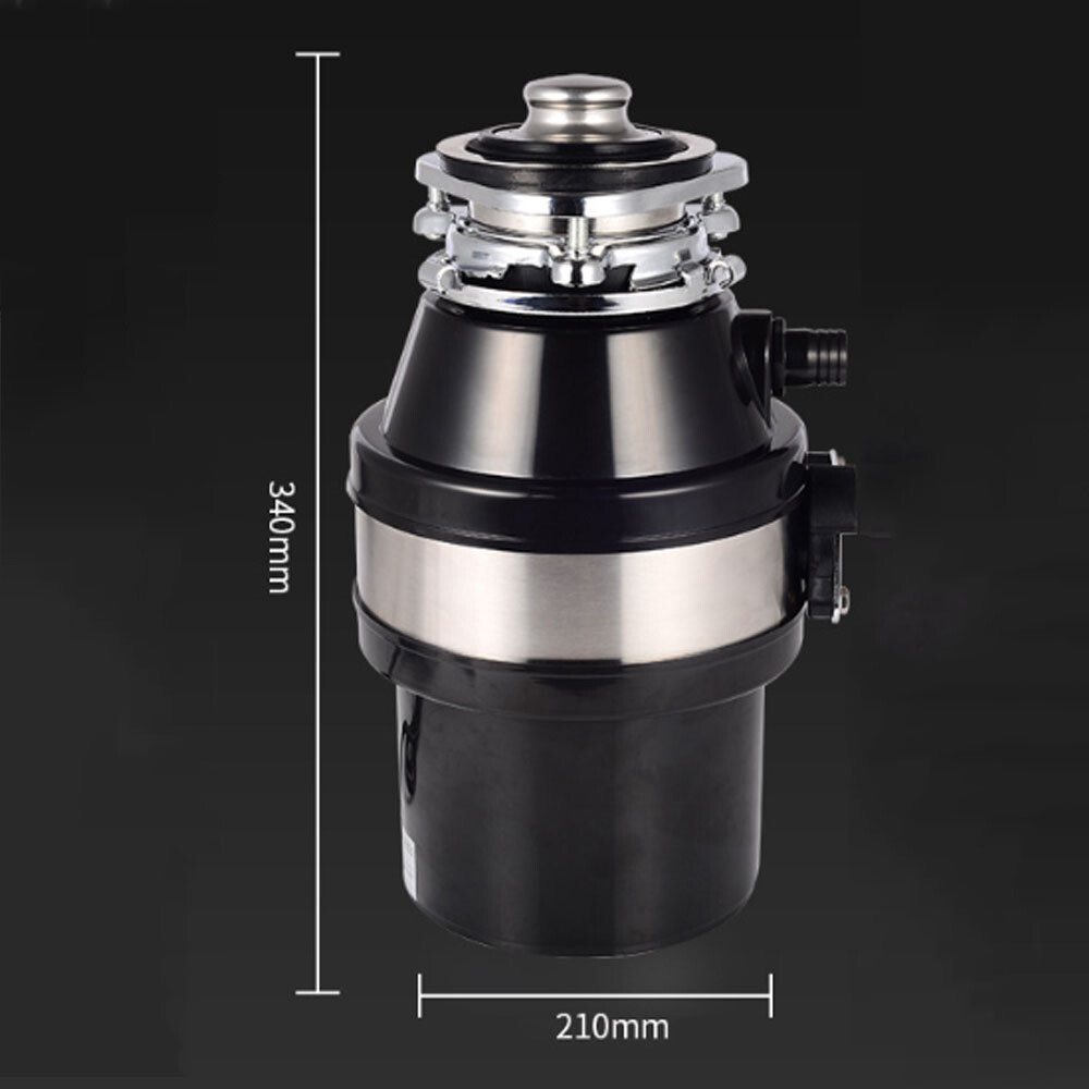 110V Kitchen Food Waste Processor Disposer Garbage Disposal Crusher 1400mL