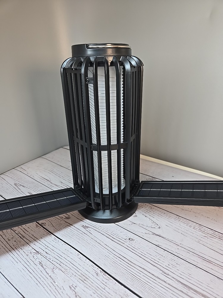 Bug Zapper Solar Powered Cordless W/ LED Light Waterproof Kid & Pet Friendly