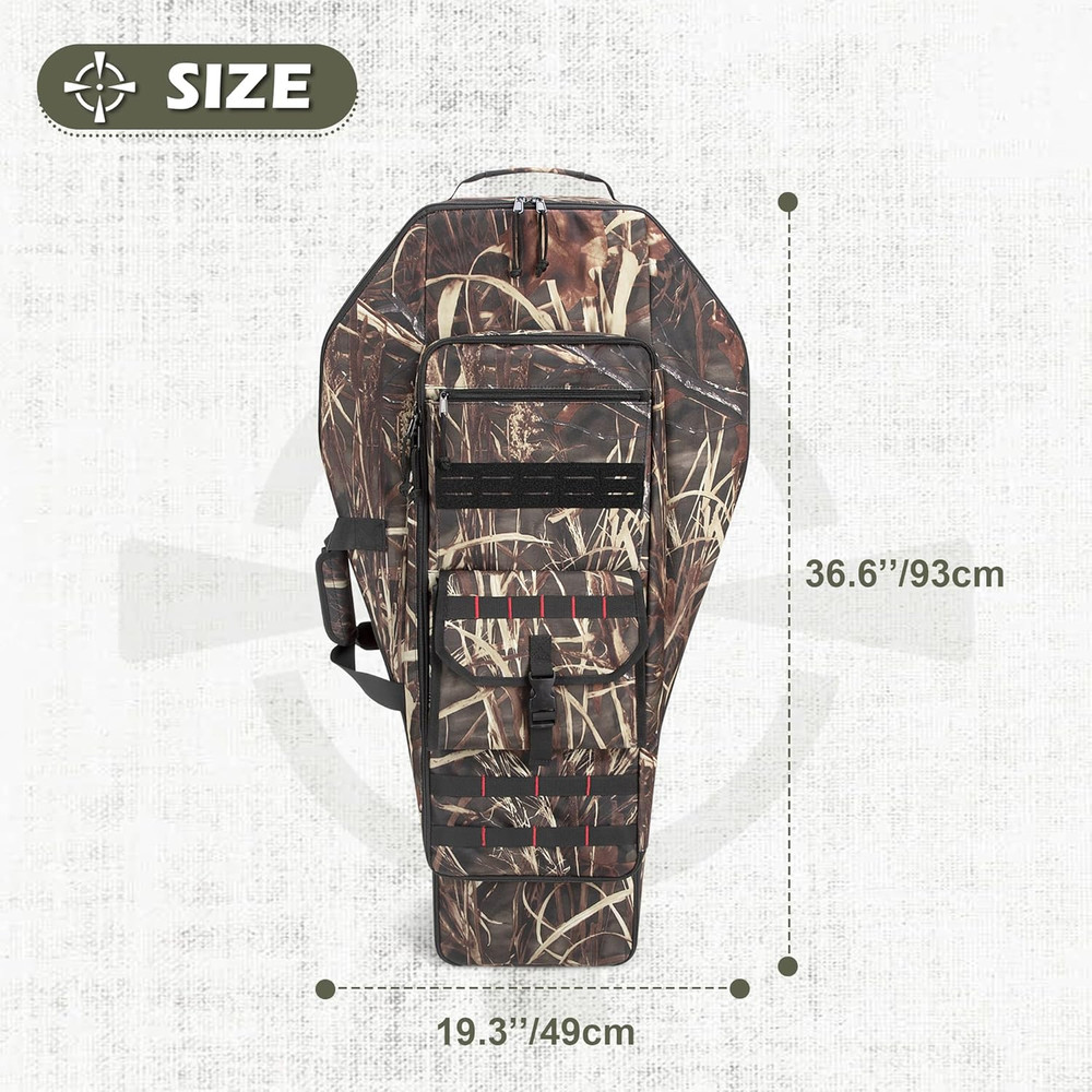 Soft Compound Bow Case, Padded Crossbow Case with Arrow Pocket and Backpack Stra