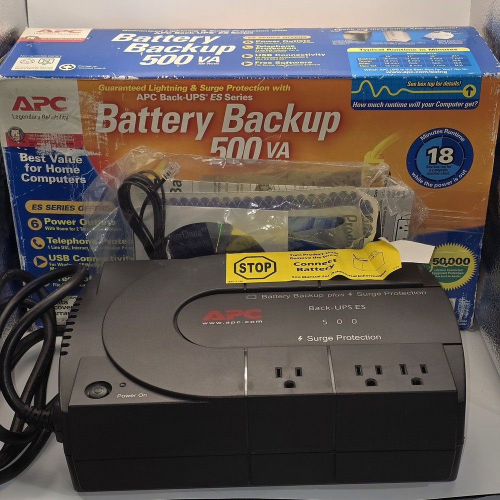 APC Back-UPS ES: 120V BE500U, With Battery *READ*