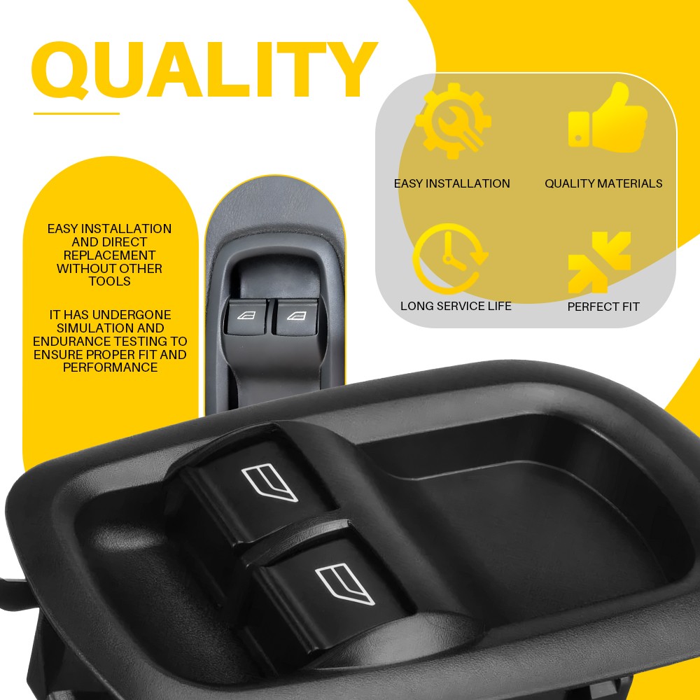 Left Hand Front Driver Power Window Control Switch For Ford Transit 2015-2023