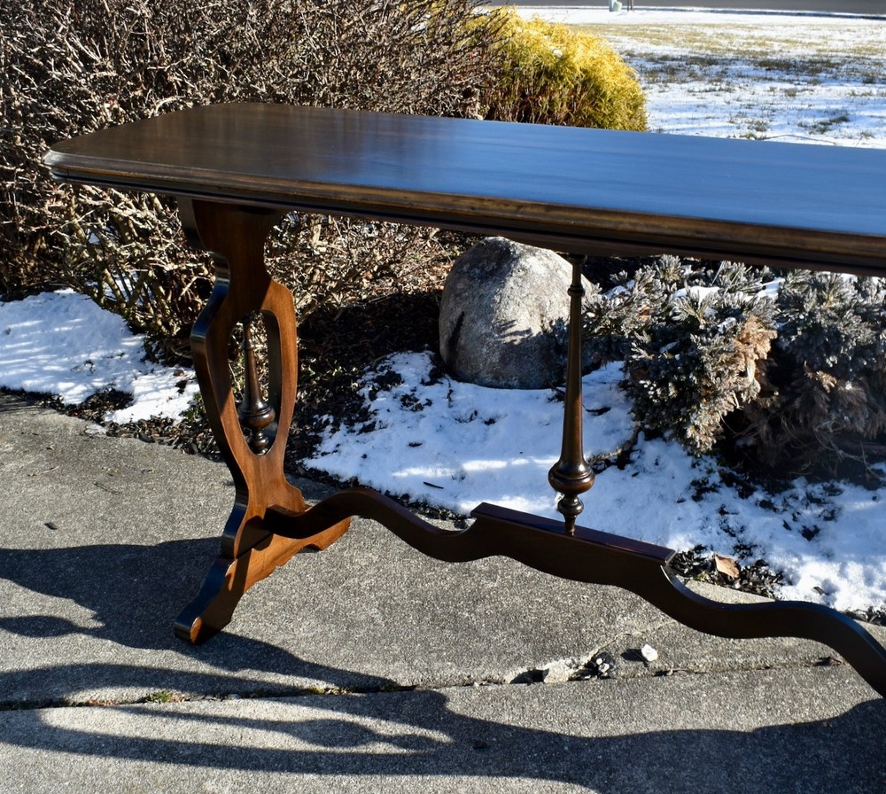 Vintage Walnut Jacobean Style Console/Sofa Table