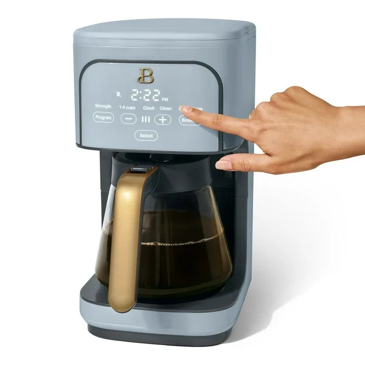 Beautiful 12-Cup Programmable Coffee Maker, Cornflower Blue by Drew Barrymore