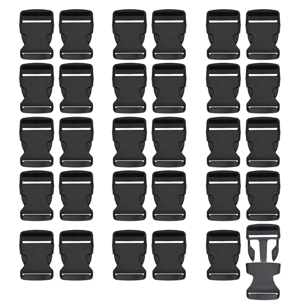 30 PCS Heavy Duty 1.5" Side Release Buckles Clips - Adjustable Quick Release for