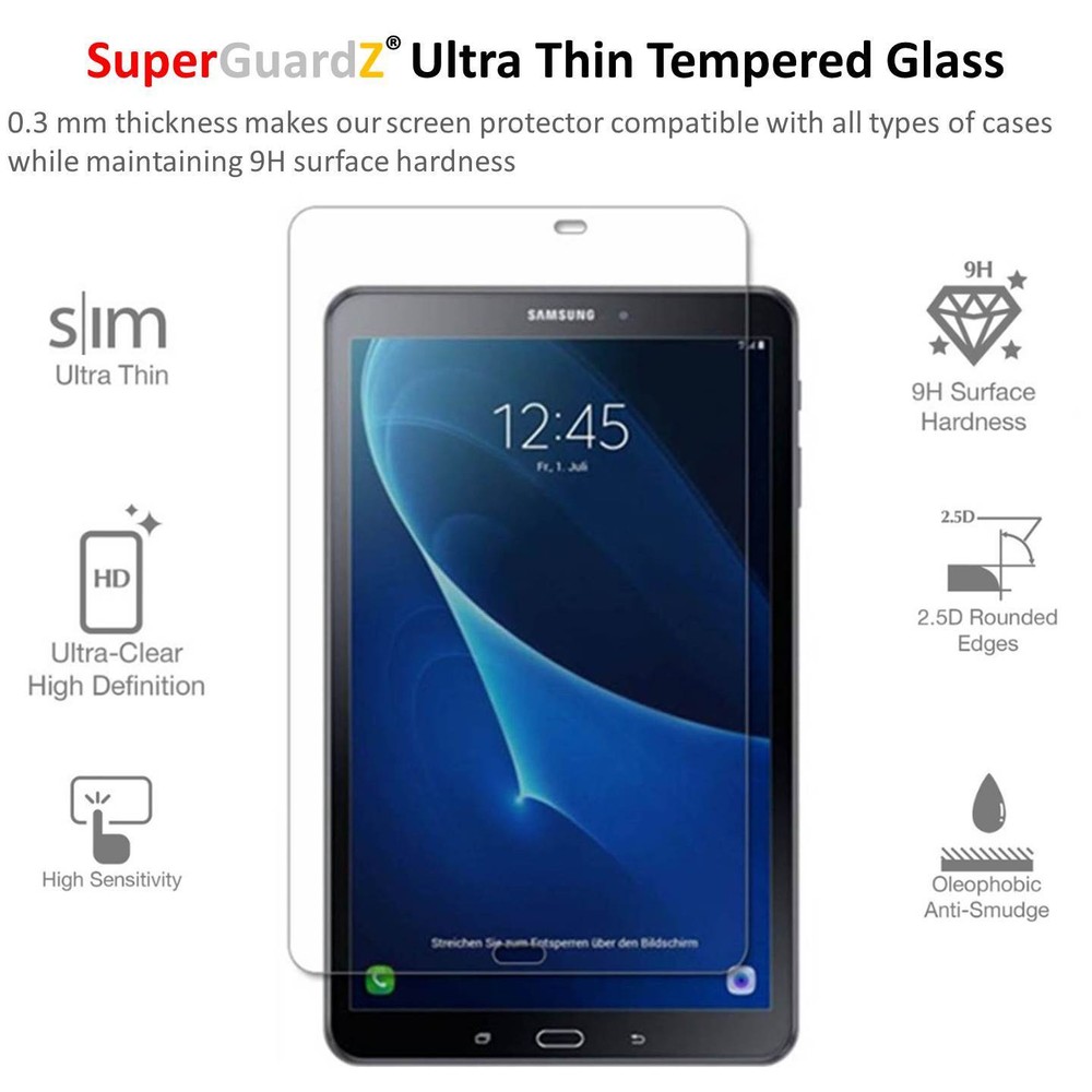 Samsung Galaxy Tab A 10.1 (2016) [2-PACK] Tempered Glass Screen Protector Case