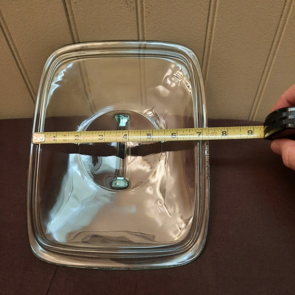 Pyrex C624 Corning Ware Vision Rectangular Clear Replacement Lid Only