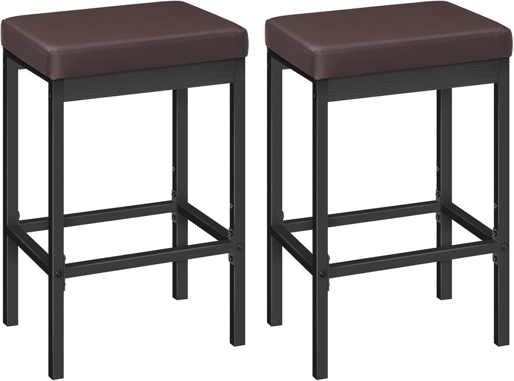 Bar Stools Set of 2 Barstools 24.8-Inch Height Stools Breakfast Barstools