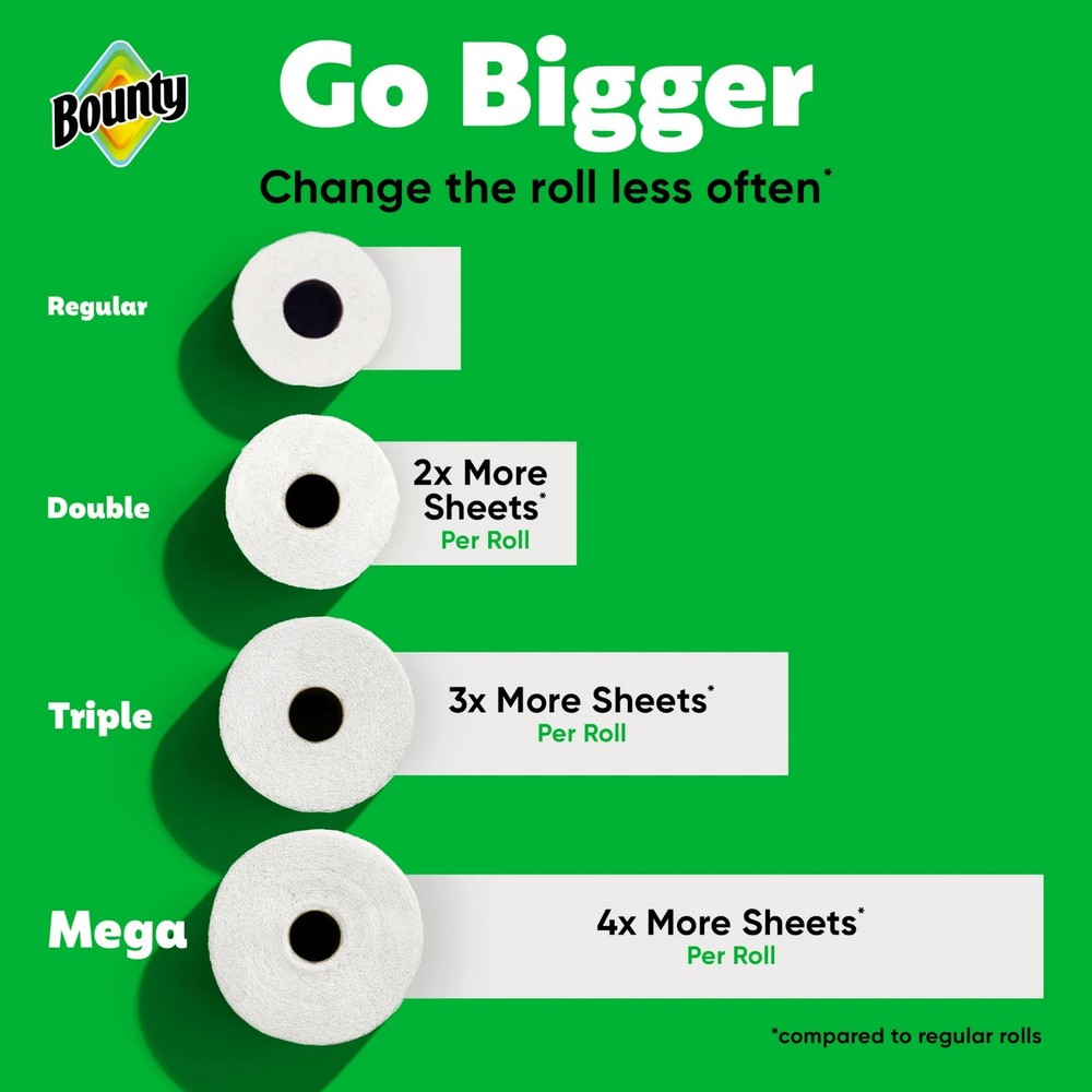 Bounty Paper Towels Select-A-Size White, 12 Double Rolls, 82 Sheets Per Roll