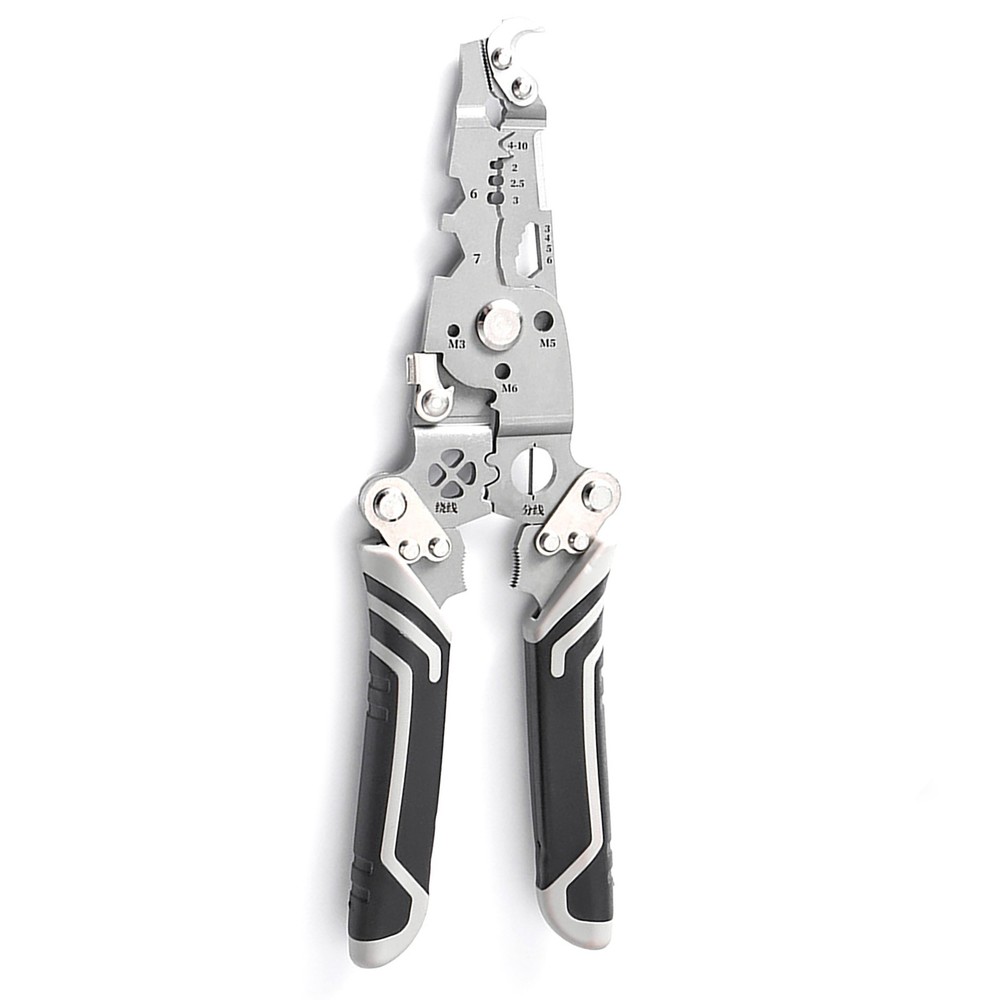 18 in 1 Foldable Crimper Cable Cutter Pliers Wire Stripper Multifunctional Tool