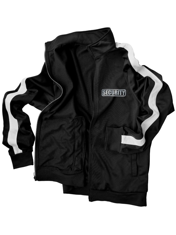 Security Track Jacket with Reflective Decorations Front and Back