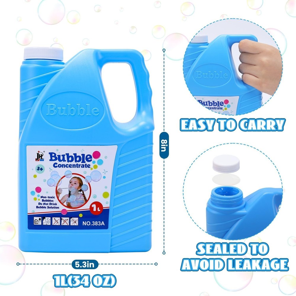 Bubbles Solution Refill 2 Bottles 64 oz Up to 5 Gallon Concentrated, Giant Bu...