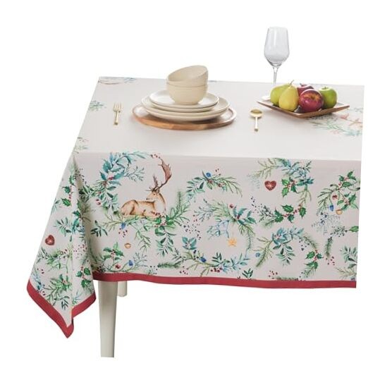 Table Cloth Rectangle Table 100% Cotton 60 x 108 Inches Fall Tablecloth