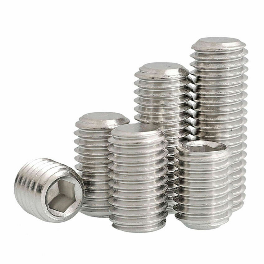 Hex Socket Set Screw Stainless Plain Cup Point Grub Screws - Set Screw M3M4M6M15