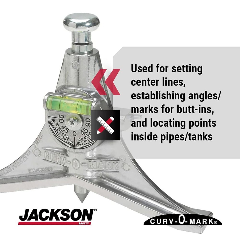 Jackson Safety Pipe Marker Centering Tool - Standard 8" Y-Type Head measures ...
