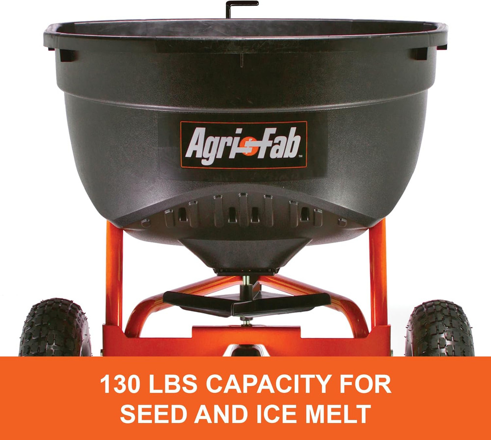 45-0463 Pull behind Broadcast Spreader,130 Lb. Hopper Capacity Designed for Seed