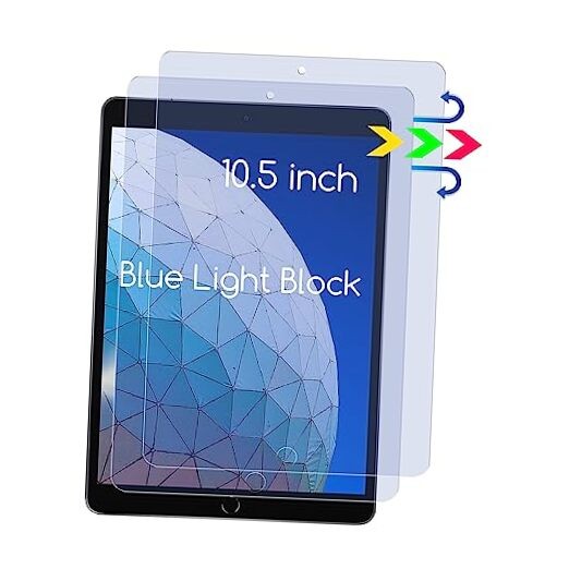 2-Pack Blocking Blue Light Screen Protector for iPad Air 3 (2019) & iPad Pro