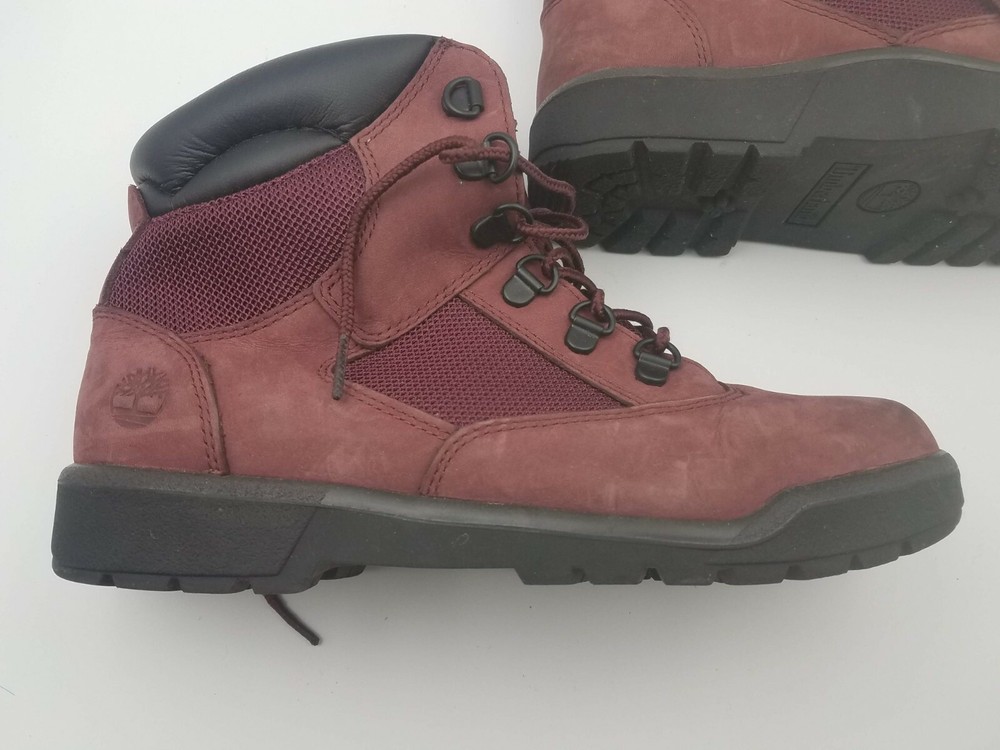 Timberland Size 6 Boys A1259 Maroon Red Boots