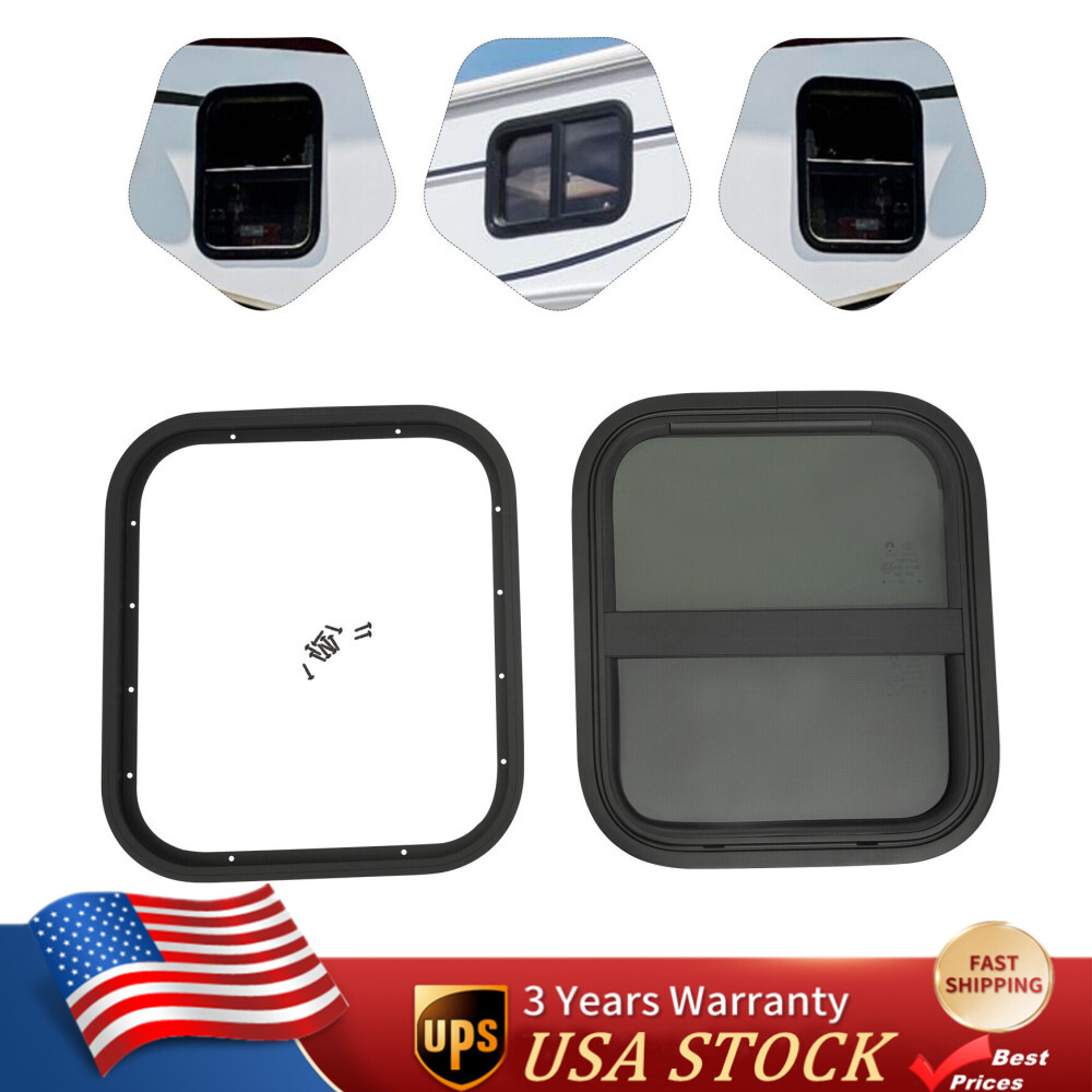 Universal Vertical Sliding Windows RV Window For Cargo Trailer Camper 14"Wx16"H