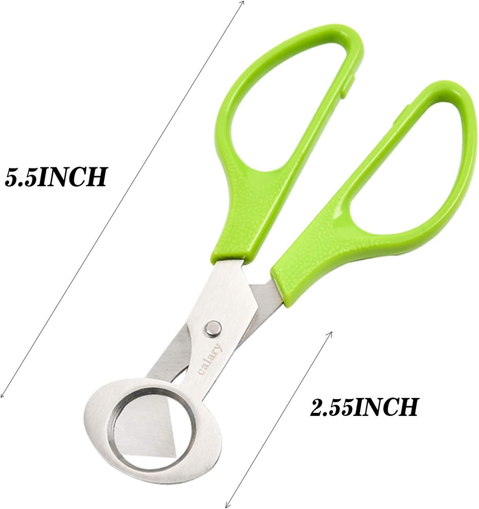 3Pcs Quail Egg Cutter Scissors Kitchen Egg Shears Tool (Green)