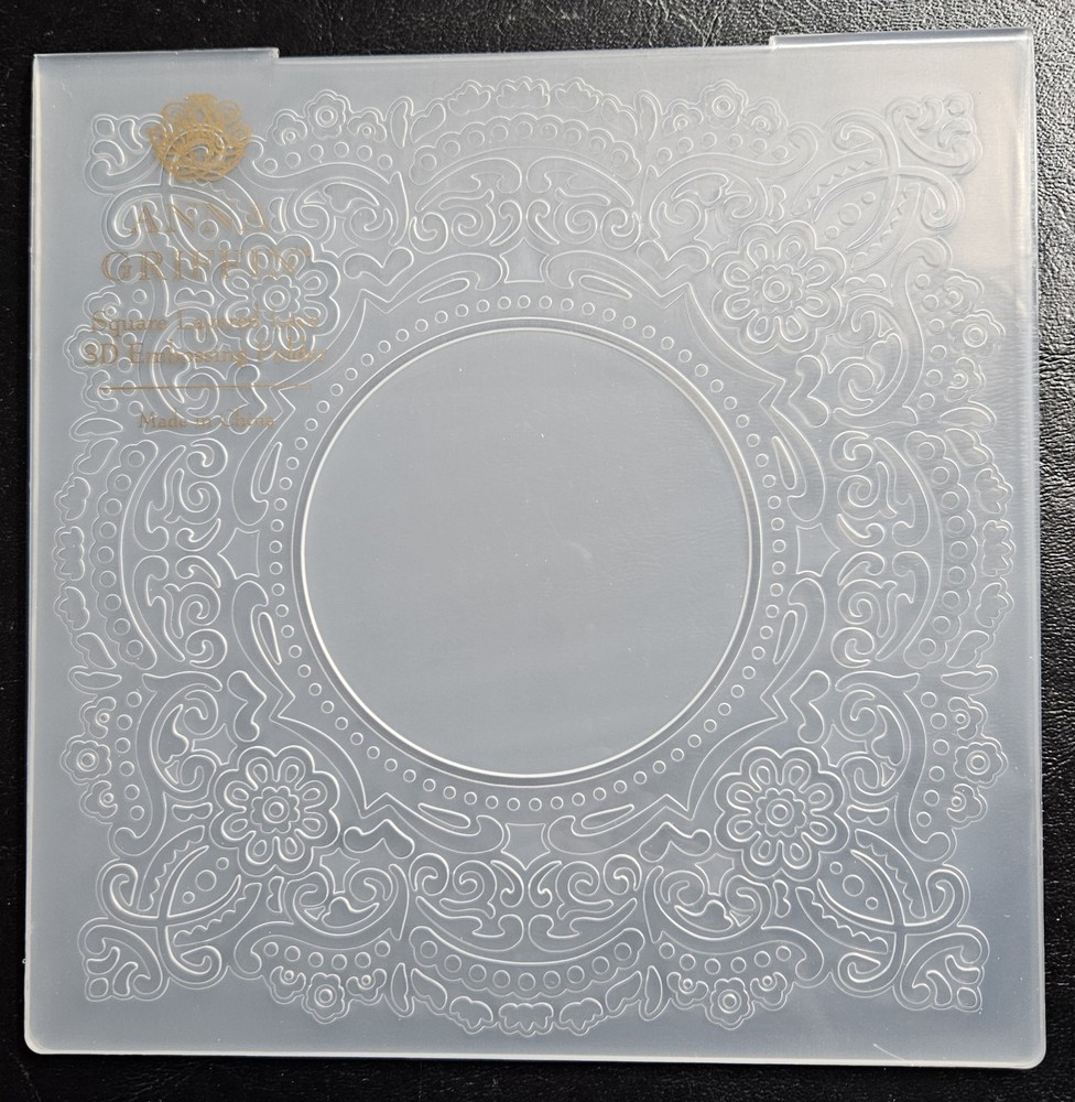 Anna Griffin Square 3D Embossing Folders 6" x 6" *NEW*
