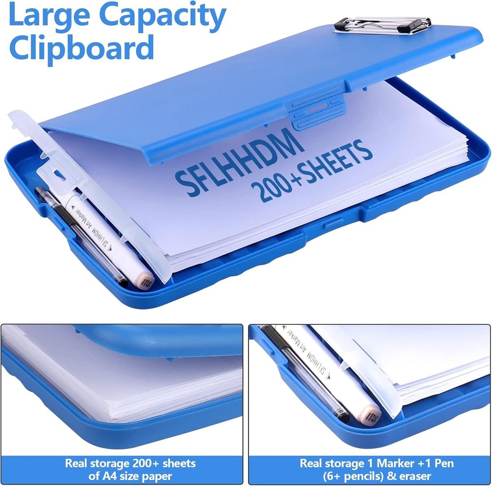 Multi-Functional A4 Plastic Clipboard with Storage - Ideal for Professionals