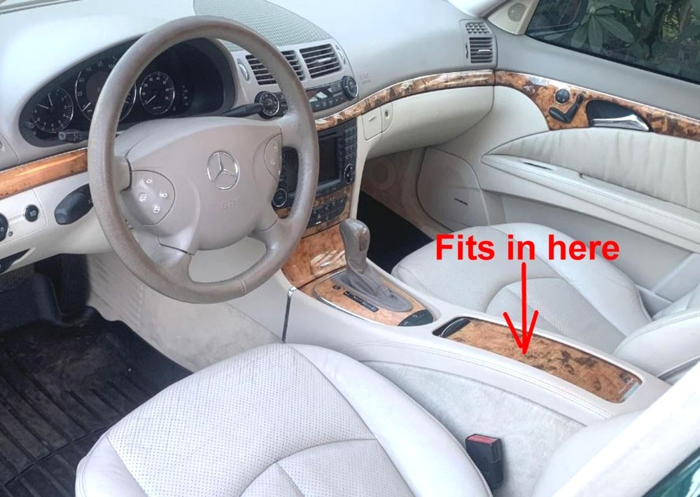 OEM 2005-2009 MERCEDES E-CLASS Center Console Cup Holder Compartment Dual Insert
