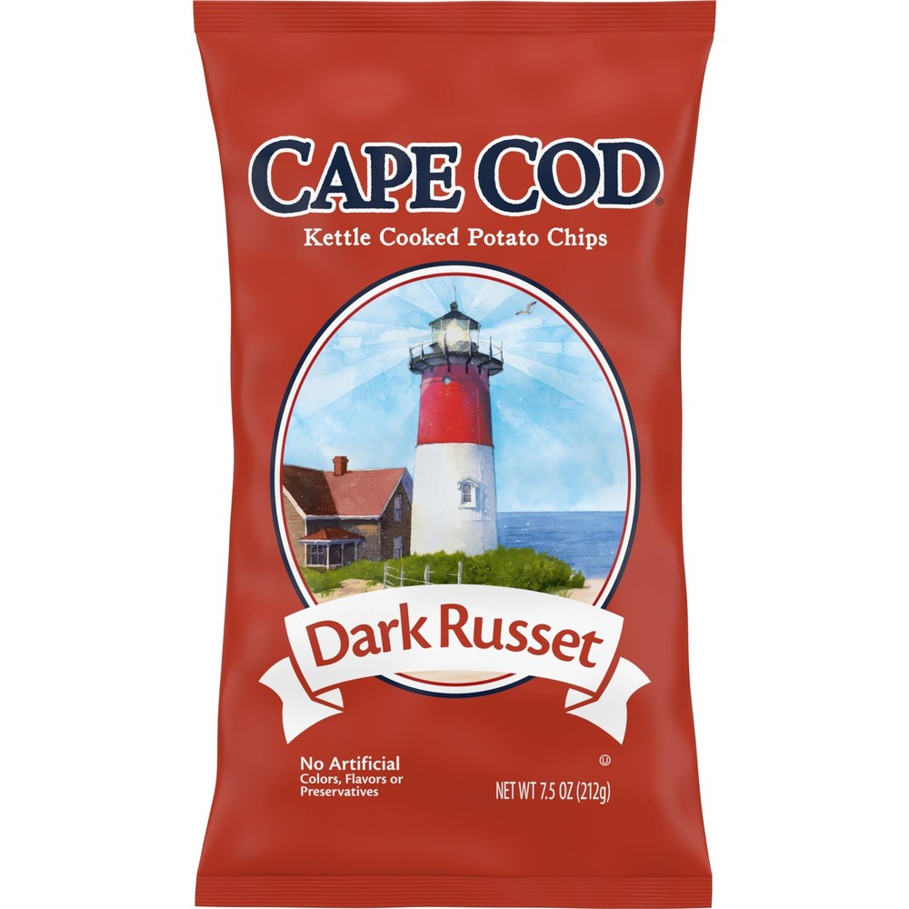 Cape Cod Potato Chips, Russet Kettle Chips, 7.5 Oz