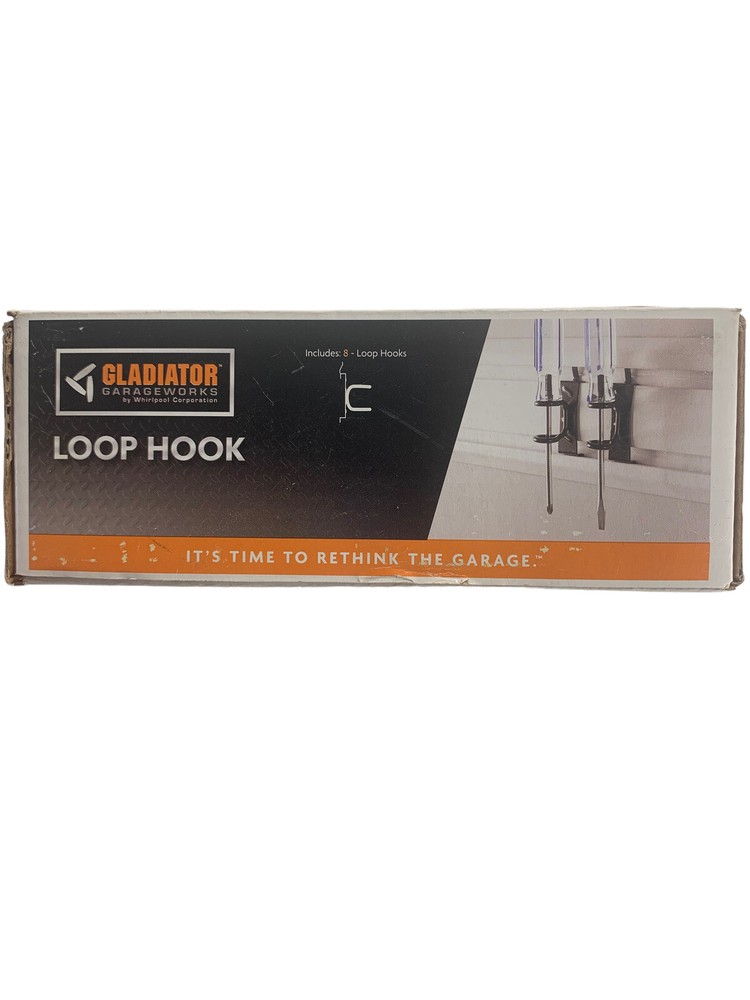 Gladiator GarageWorks Garage Loop Hooks 8 Pack Screwdriver Holder NEW