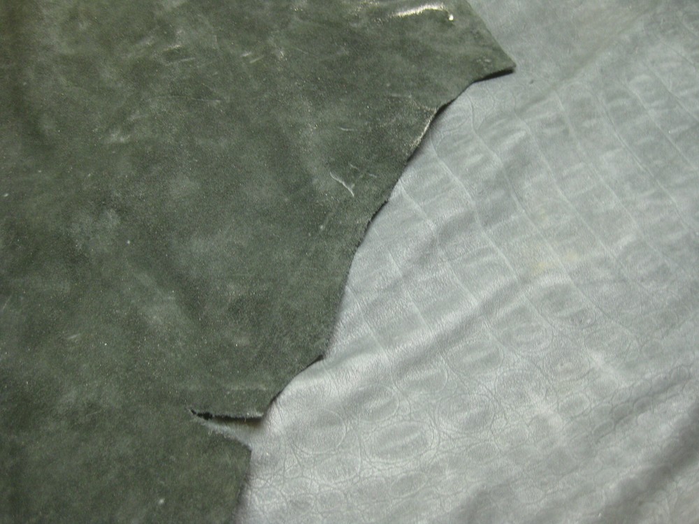 Black Top Grain Buffalo Leather # 0009193 Has Patterns ROW 70