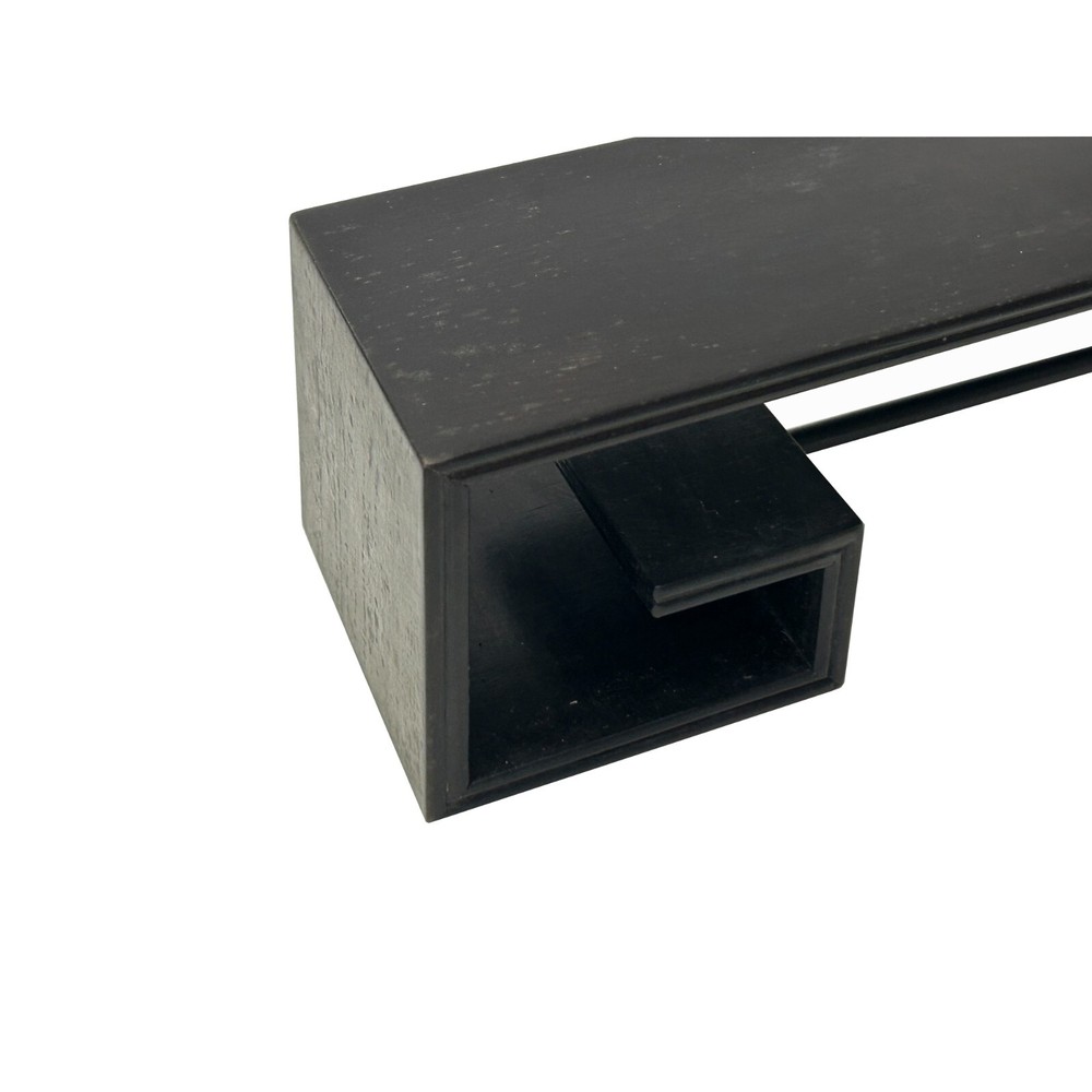 13.5" Oriental Dark Brown Wood Rectangular Table Top Stand Riser ws3734