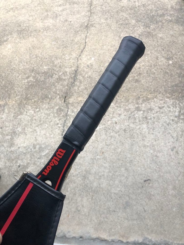 Wilson Pro Staff Tennis Racket Open String Pattern Black/Red