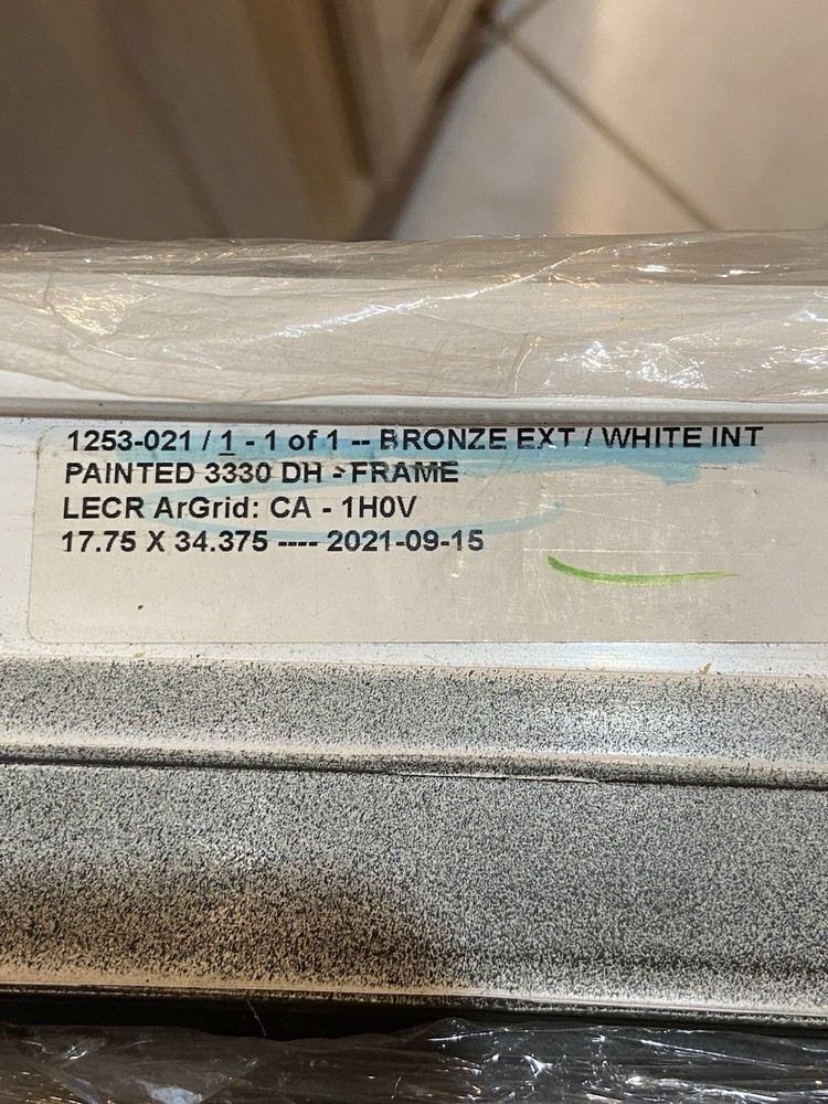 Window Double Hung Window White Inside Bronze Outside 3 1/4 Thick Vinyl