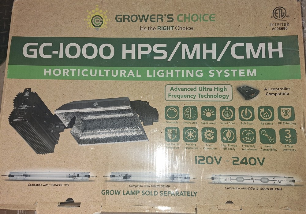 (4)-1000 watt MPS/MH/CMH grow lights