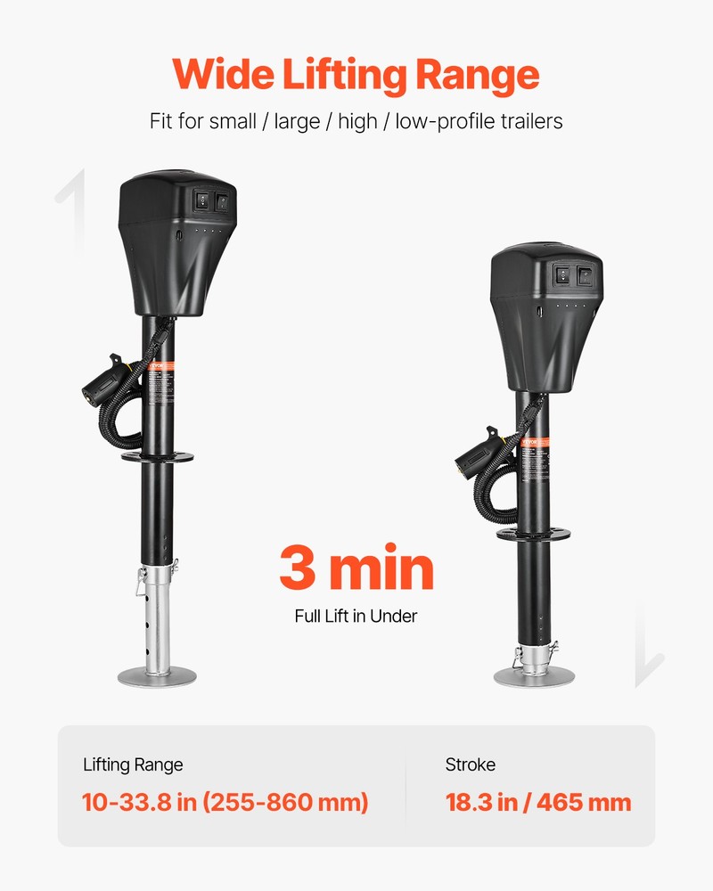 VEVOR Electric Trailer Jack 5000lbs Power Tongue Jack for RV Trailer Camper