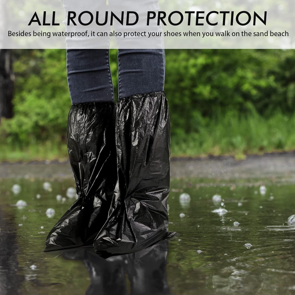 Disposable Shoe Covers Disposable Non Slip Plastic Boot Covers Long Waterproof