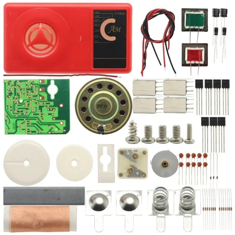 AM MW Radio Receiver Medium Wave Electronics DIY Kit 3V DC with Enclosure