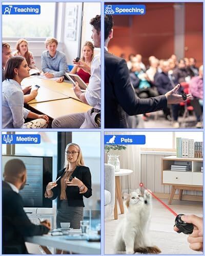 Wireless Finger Ring Presentation Clicker, 2-in-1 USB Type C Laser Pointer for P