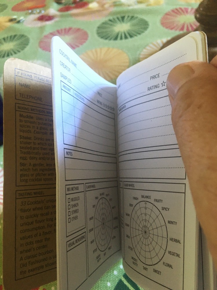33 cocktails Journal Pocket Sized New - FORMULATION