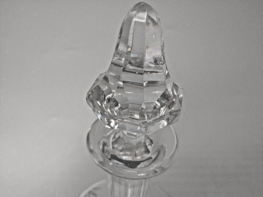 Crystal Decanter 13" Footed Vintage MCM