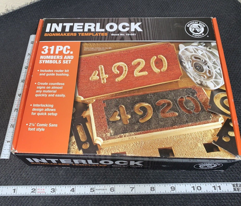 stencil making Interlock Signmakers 31 pc sign maker router template Kit FUN SET