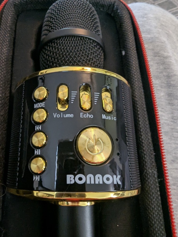 bonaok wireless bluetooth karaoke microphone